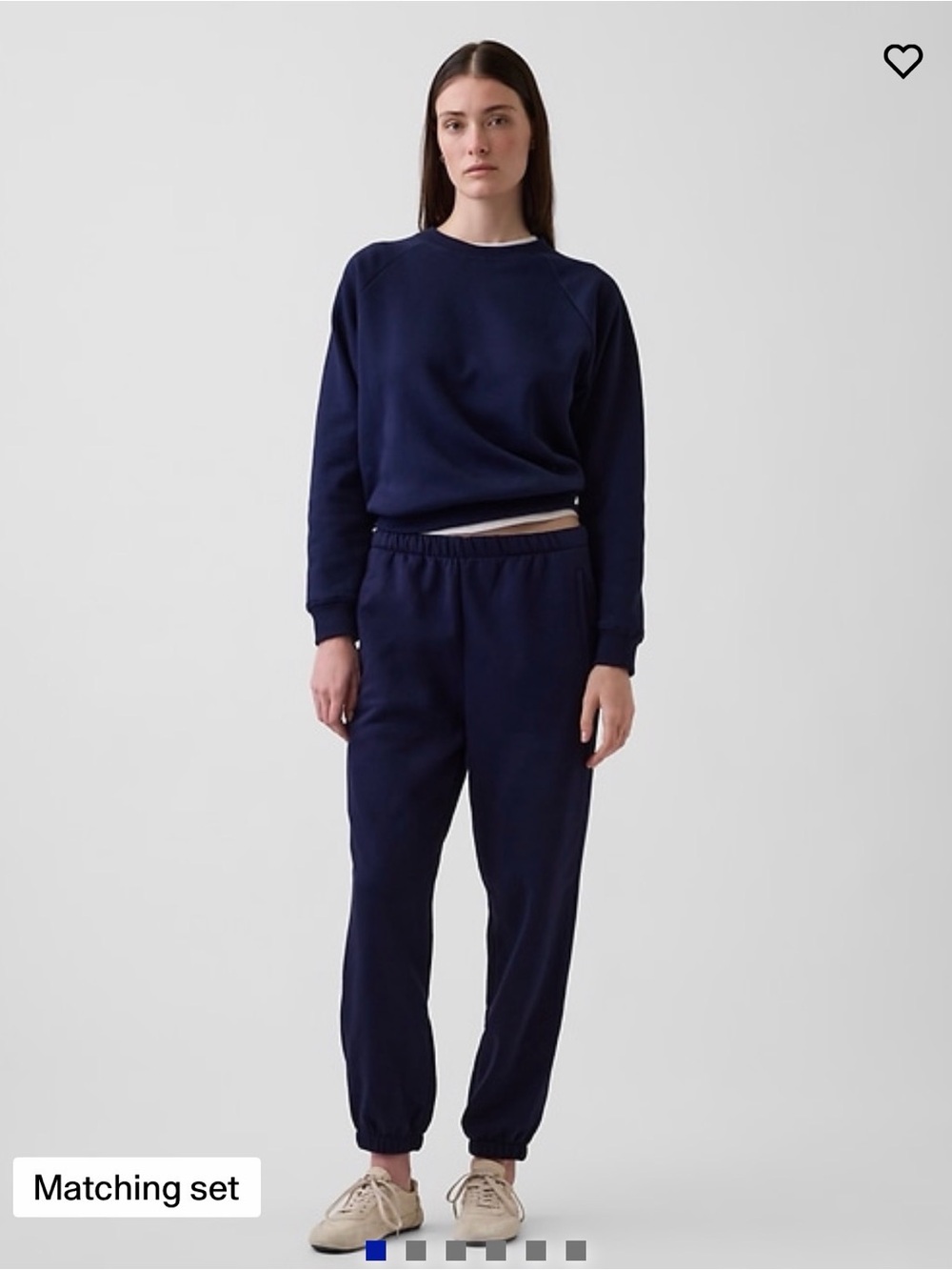 GAP 3 piece Set - Sweats with Crewneck and Hoodie Sweatshirt in Washed Navy